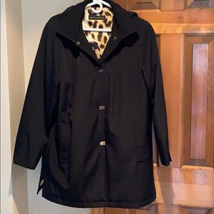 Dana Buchman fully lined black coat